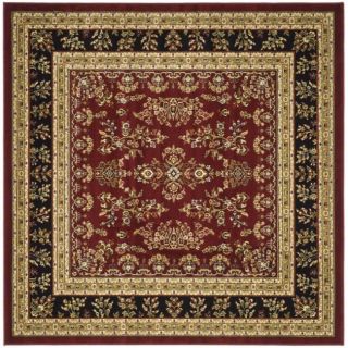 Lyndhurst Collection Red/ Black Rug (8 Square)