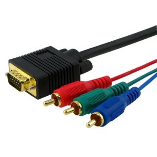 BasAcc 6 foot Black VGA to RGB Component Cable Today $5.84