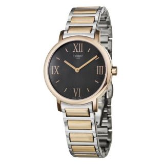 Tissot Womens Happy Chic Rose Goldtone and Stainless Steel Watch