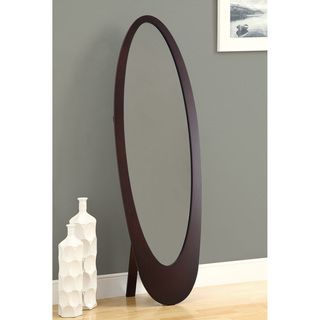 Cappuccino Contemporary Oval Cheval Mirror