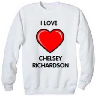 I Love Chelsey Richardson Sweatshirt, 2XL Clothing