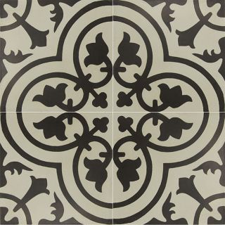 Collection Black and White Cement Tiles (Case of 50)