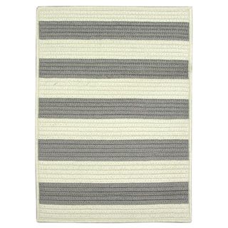 Nautical Stripe Grey Braided Rug