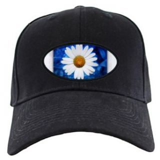 Artsmith, Inc. Black Cap (Hat) Daisy Energy Blue: Clothing