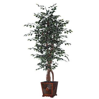 Variegated Executive 6 foot Silk/ Polyester Decorative Plant