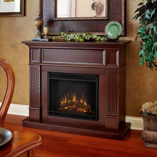 Camden Real Flame Mahogany Electric Fireplace