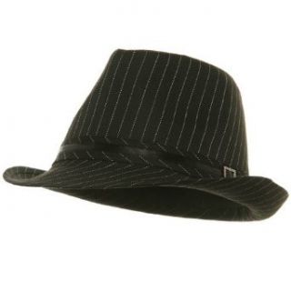 Pinstripe Fedora Hats BlackWhite W19S68E Clothing