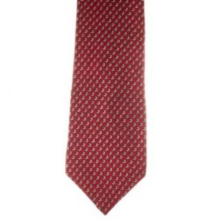 Claybrooke Mens Patterned 100% SilkNeck Tie Red One Size