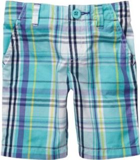 Carters Bermuda Shorts   Teal Plaid   4T Clothing