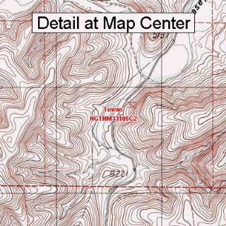 USGS Topographic Quadrangle Map   Tinnie, New Mexico