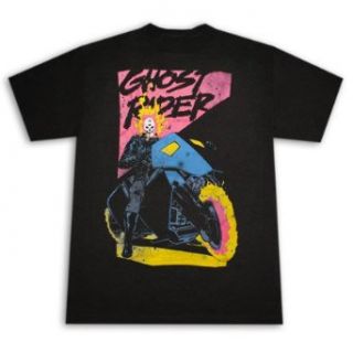 Ghost Rider Classic 90s T Shirt Black: Clothing