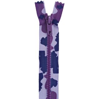 Fashion Camouflage Separating Zipper 24 Purple Camouflage