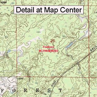 USGS Topographic Quadrangle Map   Foxboro, Wisconsin