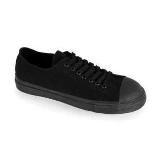 Shoes Young Mens Shoes Canvas Steel Toe Sneaker Shoe Black Size: 9