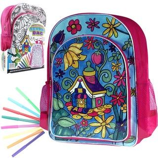 Color Your Own Book Bag with Markers