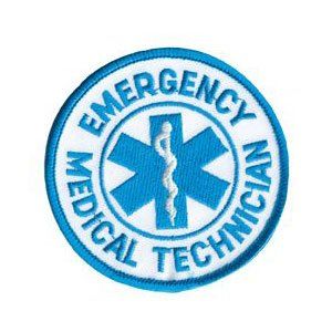 EMT Emergency Medical Technician Round Patch: Clothing