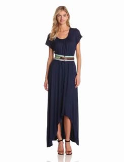 AGB Womens Maxi Dress With Styled Belt: Clothing