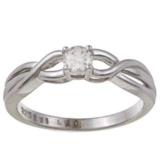 Sterling Silver 1/5ct TDW Diamond Solitaire Ring (H I, I1)