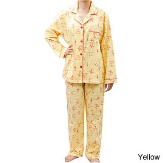 Leisureland Womens Yoga Print Pajama Set