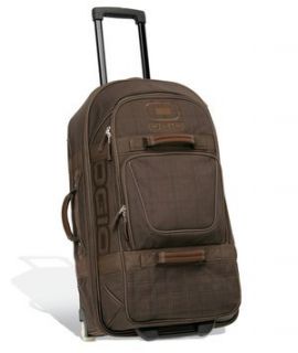 Upscale OGIO Terminal Wheeled Luggage Bag, Brown Plaid