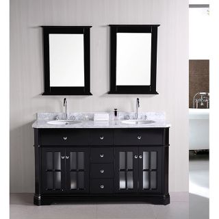 Design Element Imperial 60 inch Double Sink Bathroom Vanity Set