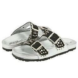Helle Comfort Nancy Black With Silver Sandals   Size 5.5 6 M