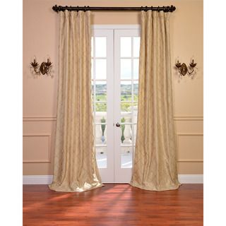 Carneros Brut Hand Sewn Faux Silk Pintuck 108 inch Curtain Panel