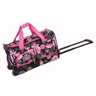 Rockland Deluxe 22 inch Flower Carry On Rolling Duffel Bag