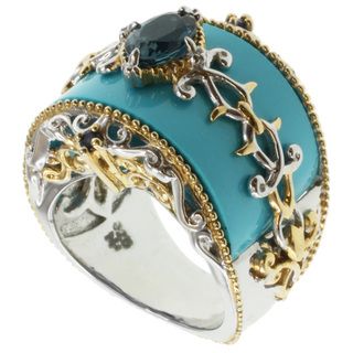 Michael Valitutti Two Tone Reconstituted Turquoise and London Blue