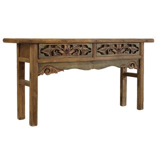 Carved Two door Console
