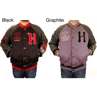 Hudson Outerwear Mens All American Cotton and Leather Varsity