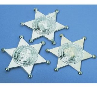 Silver Sheriff Badges (12 count): Clothing