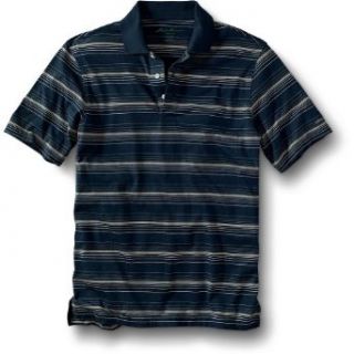 Eddie Bauer Ombre Stripe Jersey Polo Shirt, Washed Navy