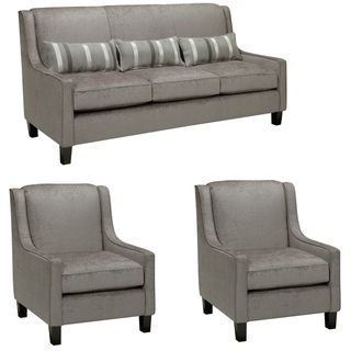 Ramone Silver Sofa and Two Chairs