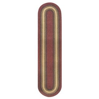 Pinehurst Cranberry Wool Braided Rug (2 x 9)
