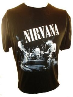Nirvana (Kurt Cobain) Mens T Shirt   Black and White Band