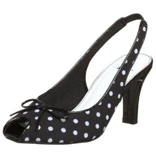 LifeStride Womens Channing Dress Shoe,Black/White Dots,6.5 N: Shoes