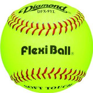 Diamond DFX 9YL Optic Yellow Leather Practice Baseball