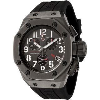Swiss Legend Mens Trimix Diver Black Silicone Chronograph Watch