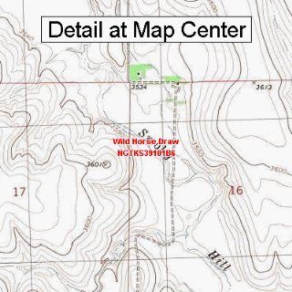 USGS Topographic Quadrangle Map   Wild Horse Draw, Kansas