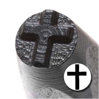 Solid Cross 6mm Punch Stamp for Metal
