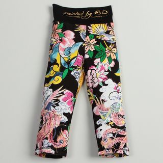 Ed Hardy Girls Floral Print Sweat Pants