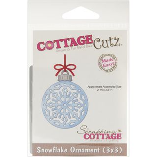 CottageCutz Die 3X3 Snowflake Ornament Made Easy