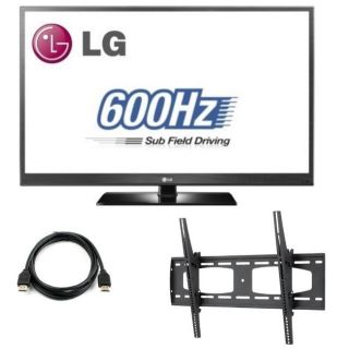 LG 60PV450 60 inch 1080P 600HZ Plasma TV with Wall Mount Bundle