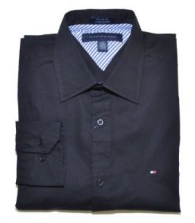 Tommy Hilfiger Men Custom Fit Stretch Logo Shirt: Clothing