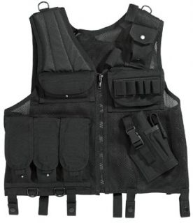 Quick Draw Tactical Vest, Black, One Size Clothing