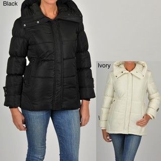 Excelled Womens Quilted Hooded Jacket