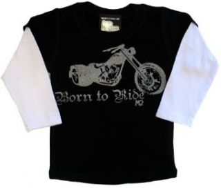 Micro Me Double Layer Shirt Born To Ride   Black, 24
