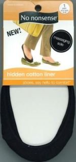 No Nonsense Hidden Cotton Liner Black (3 Pack) Clothing