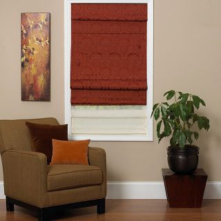Antique Red Fabric Roman Shade (36 in. x 72 in.)